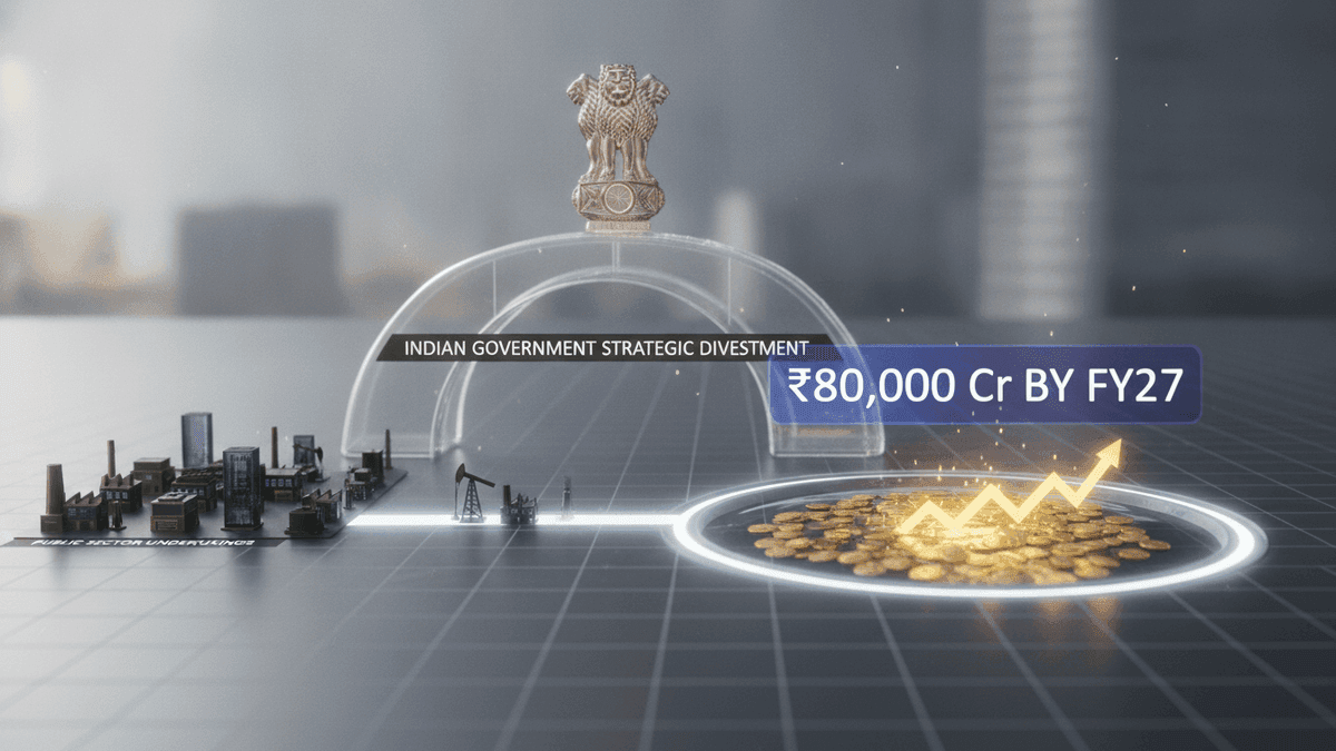 India Eyes ₹80,000 Cr PSU Stake Sales by FY27