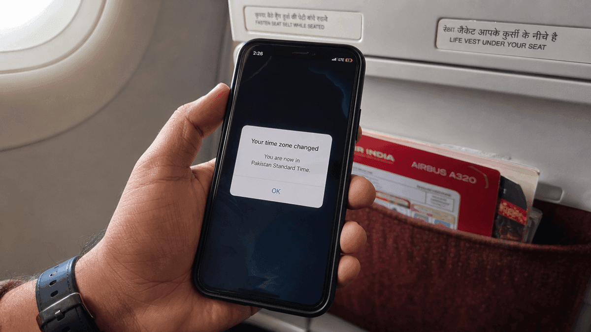 Air India Flight Alerts Passengers to Pakistan Time Zone