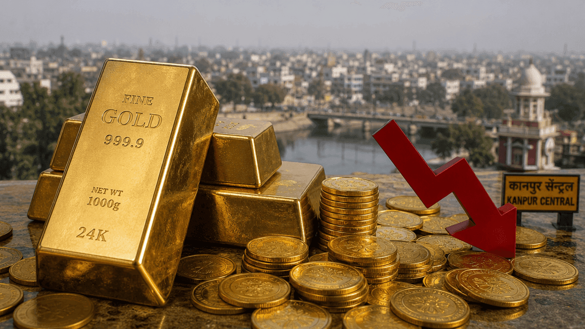 Kanpur Gold Price Today: 24K Dips to ₹1,63,890