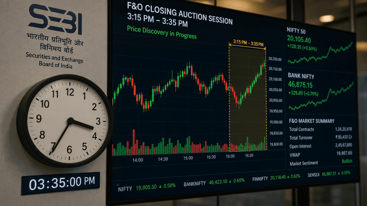 SEBI’s New Closing Auction Session for F&O Securities