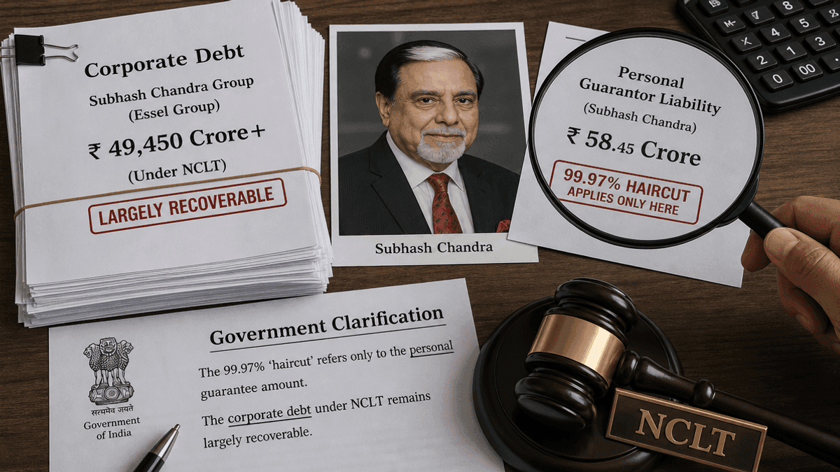Govt Debunks Subhash Chandra Loan Haircut Claims