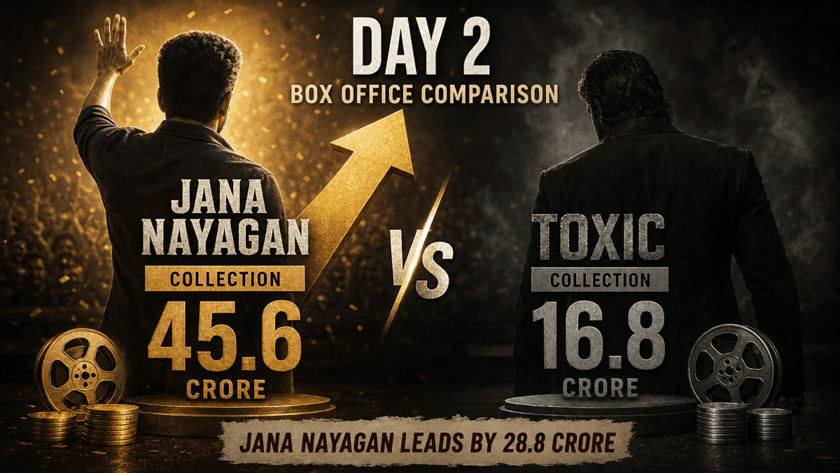 Jana Nayagan Beats Yash’s Toxic on Day 2 Box Office