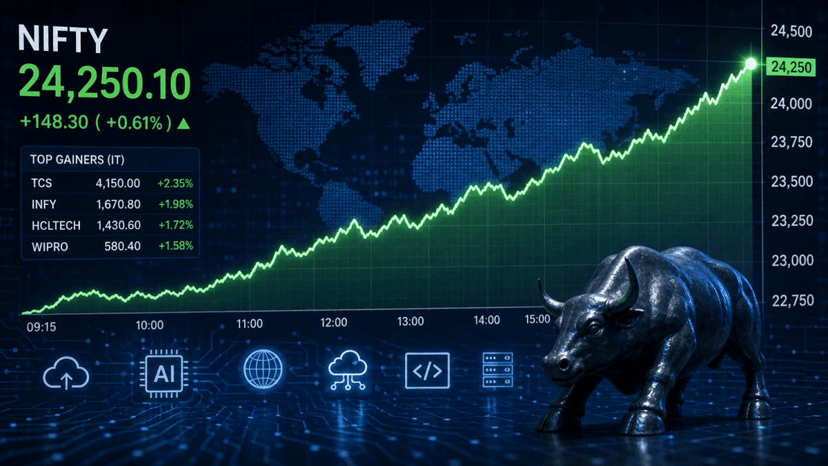 Nifty Surges on IT Stocks, Global Cues, and Stable India Rating