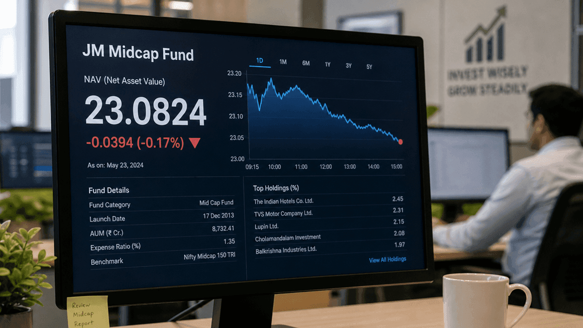JM Midcap Fund NAV Drops 0.17% to 23.0824