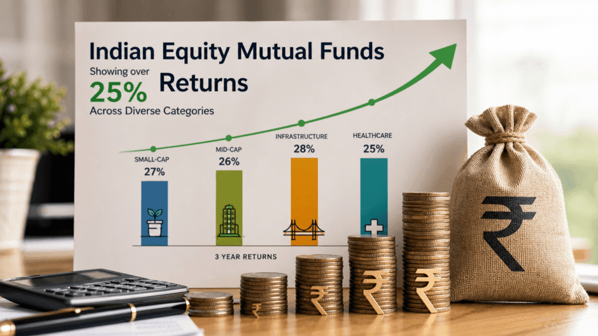 Top 6 Indian Equity Funds Beat 25% Returns in 3 Years
