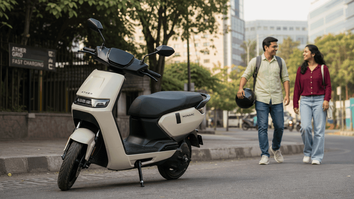 Ather Energy Invests ₹400-500 Cr in Mass-Market Monarc e-Scooter