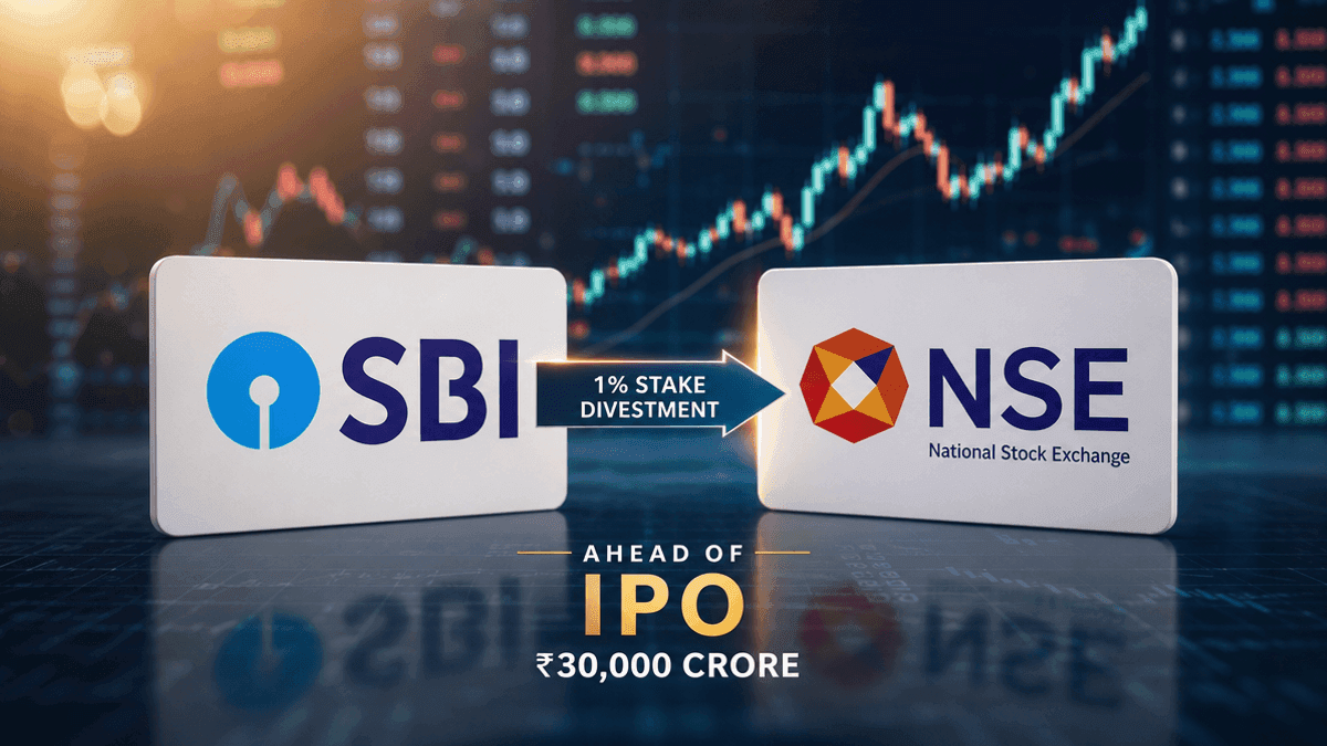 SBI to Sell 1% NSE Stake Ahead of ₹30,000 Cr IPO