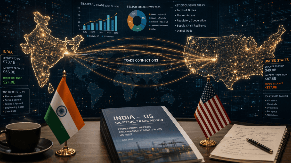 India-US Trade Review Ahead of Piyush Goyal’s US Visit