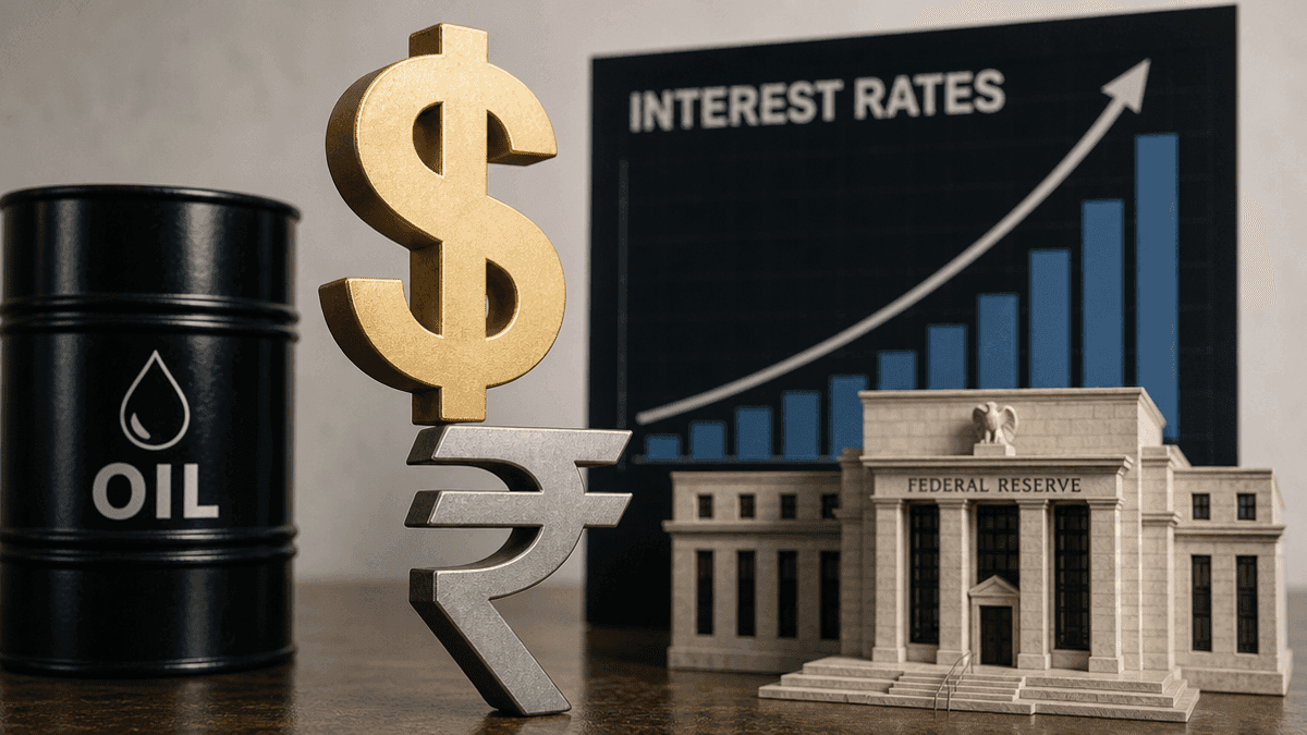 Indian Rupee Drops 13 Paise Amidst Oil Price Surge & Fed Hike Fears