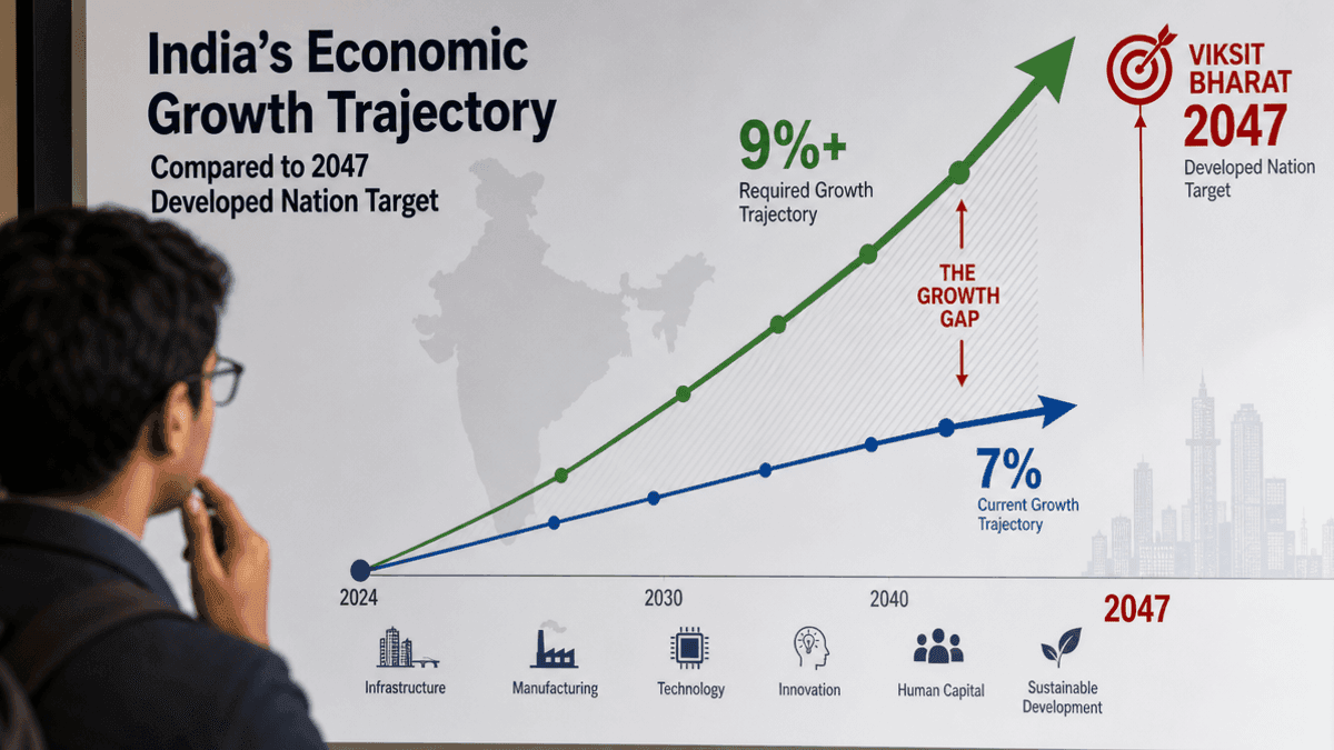 India’s 7% Growth: Developed Nation Goal by 2047 Unlikely