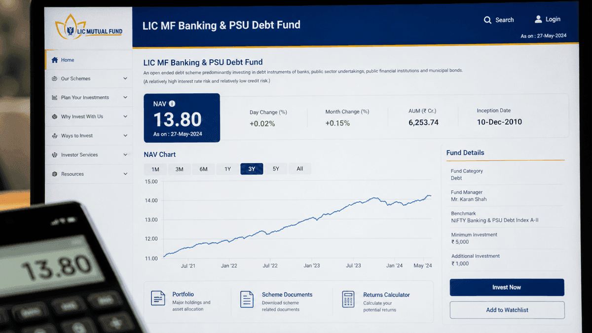 LIC MF Banking & PSU Debt Fund NAV Hits ₹13.80