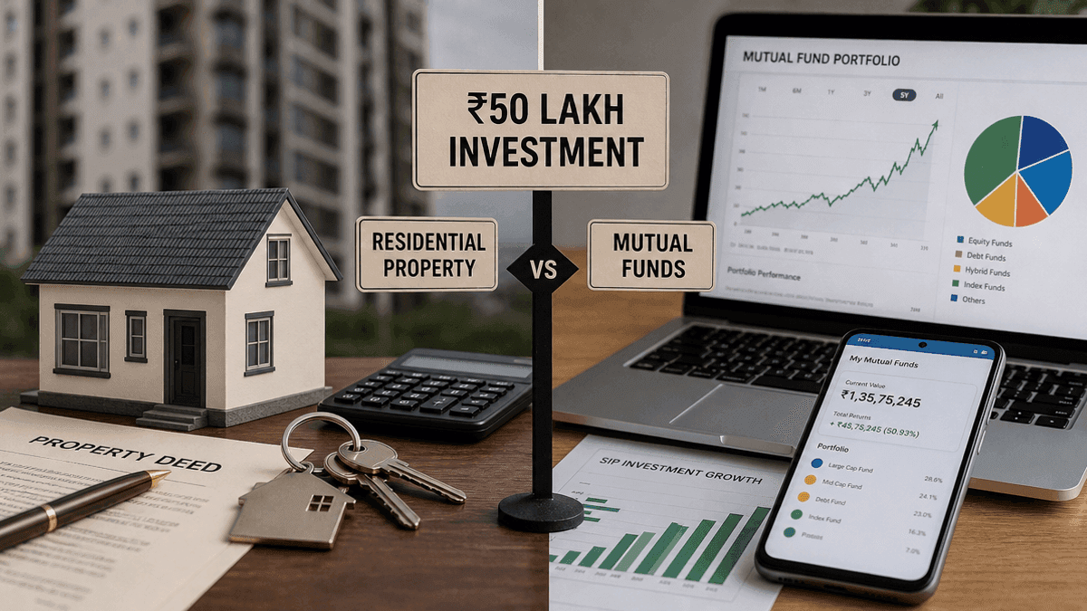 Property vs Mutual Funds: Where to Invest 50 Lakhs