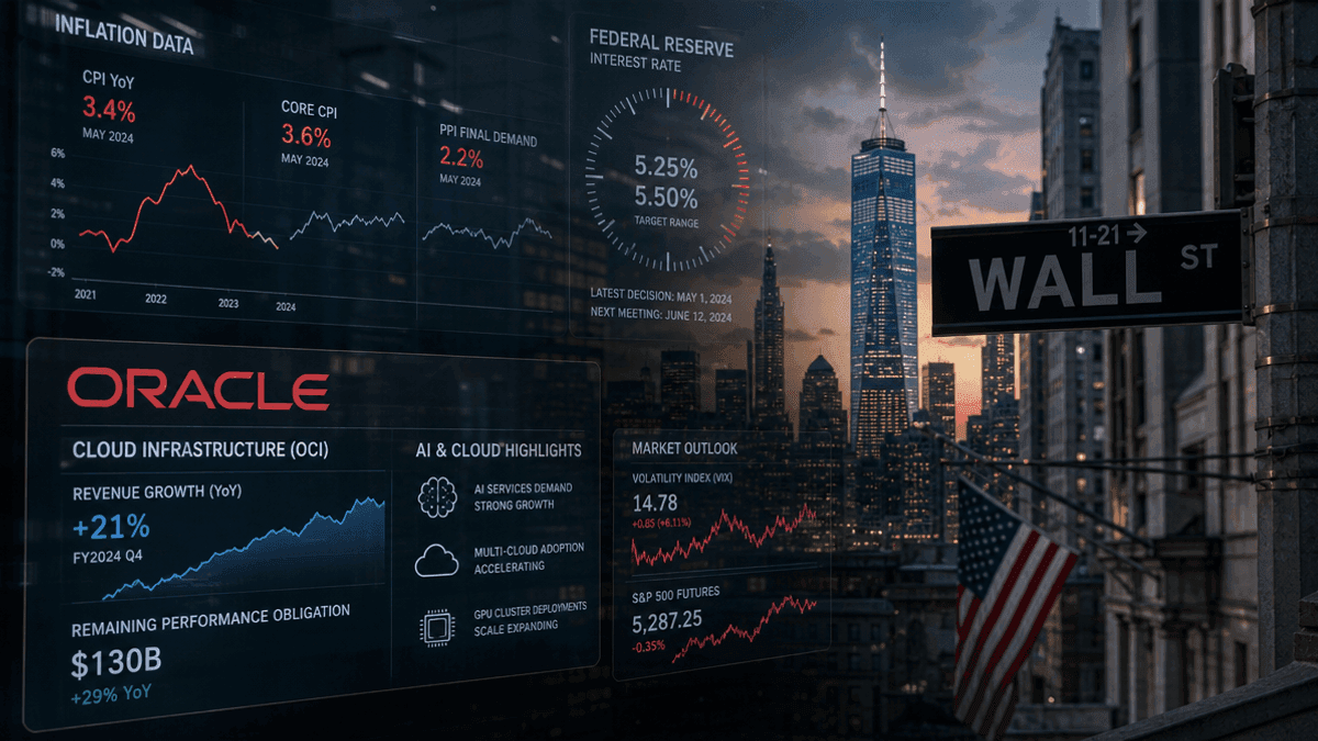 Wall Street Eyes US Inflation Data & Oracle Earnings