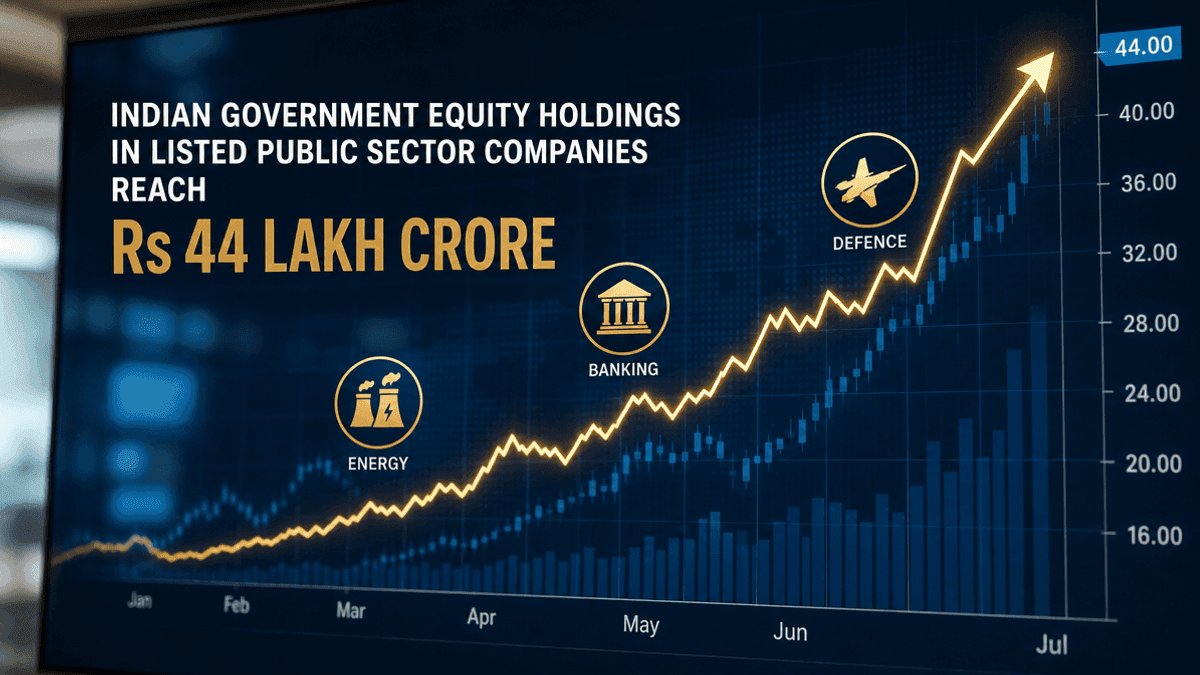Govt Holdings in Listed PSU Firms Hit Rs 44 Lakh Crore