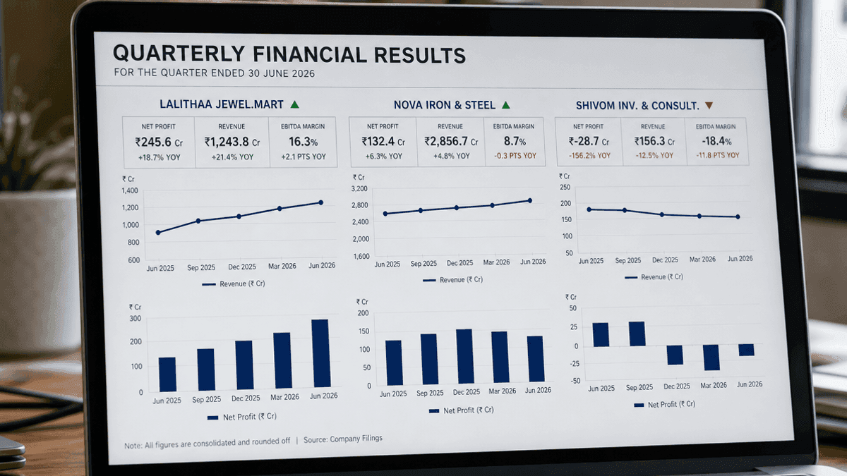 Quarterly Financial Reports: Lalithaa Jewel & Nova Iron