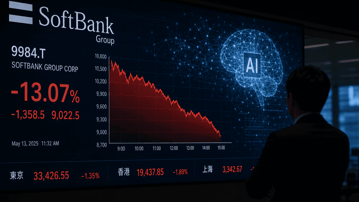 SoftBank Shares Plunge 13% Amid AI Safety & IPO Concerns