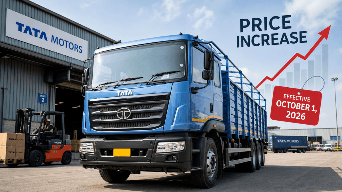 Tata Motors Announces Commercial Vehicle Price Hike by Up to 1%