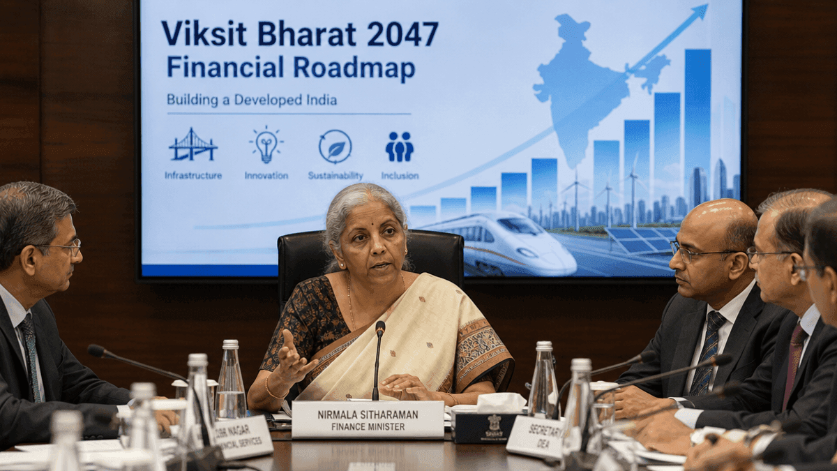 Sitharaman Outlines Financial Roadmap for Viksit Bharat 2047