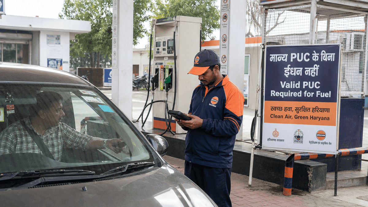 Haryana NCR Petrol Pumps Deny Fuel Without Valid PUC