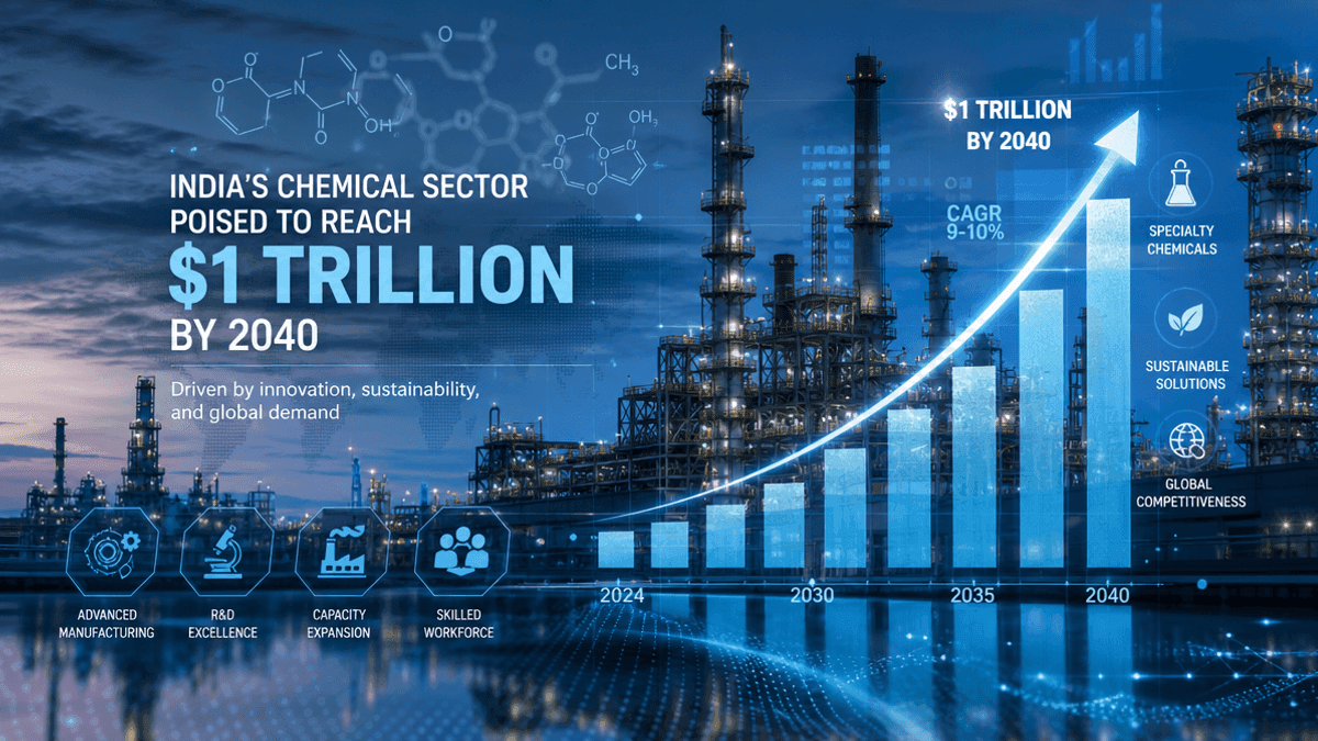 India Chemicals Industry to Reach $1 Trillion by 2040