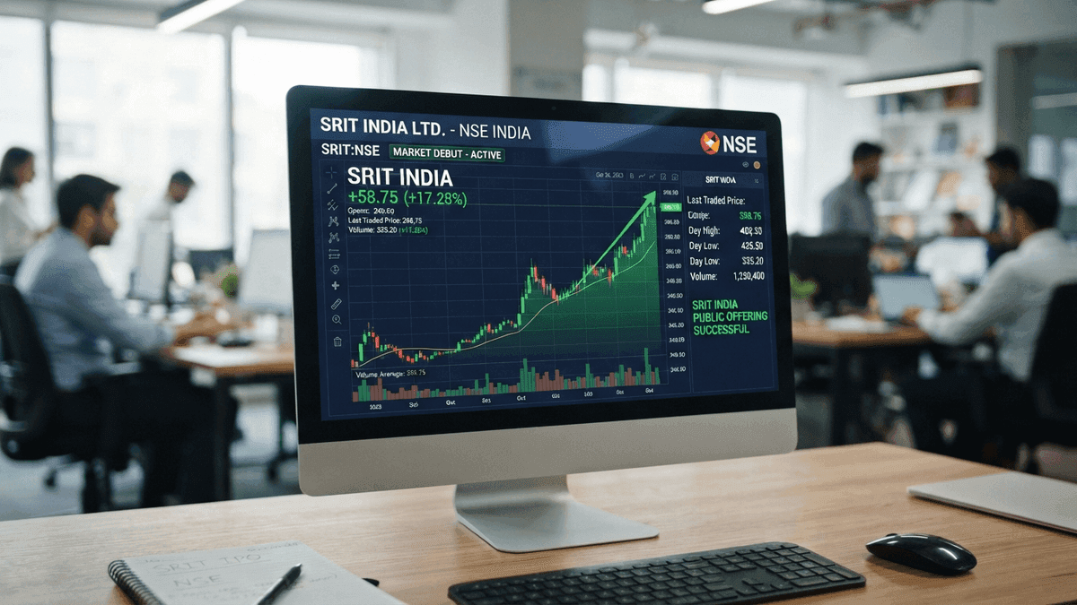 SRIT India IPO Debuts: 13.85% NSE Premium & ₹2,070 Lot Gains