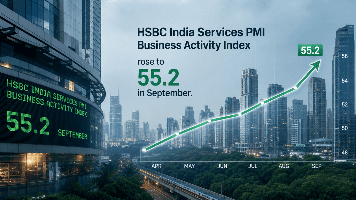 India Services PMI Hits Three-Month High of 55.2 in Sept