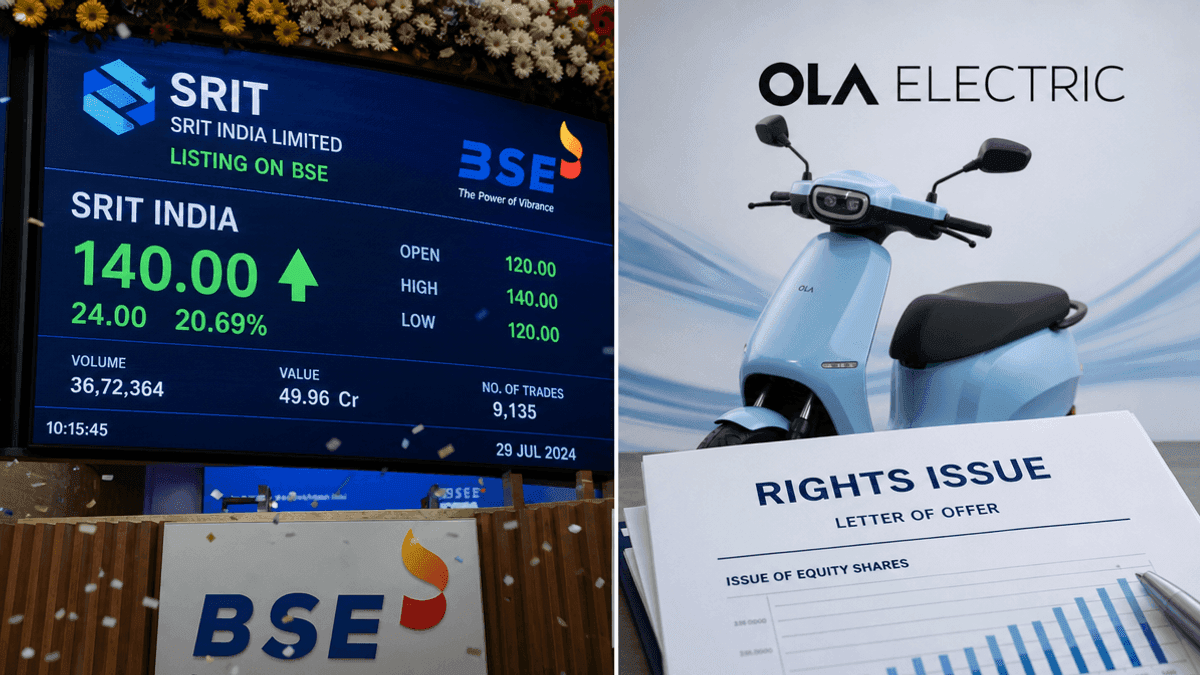 SRIT India BSE Debut & Ola Electric Rights Issue Update