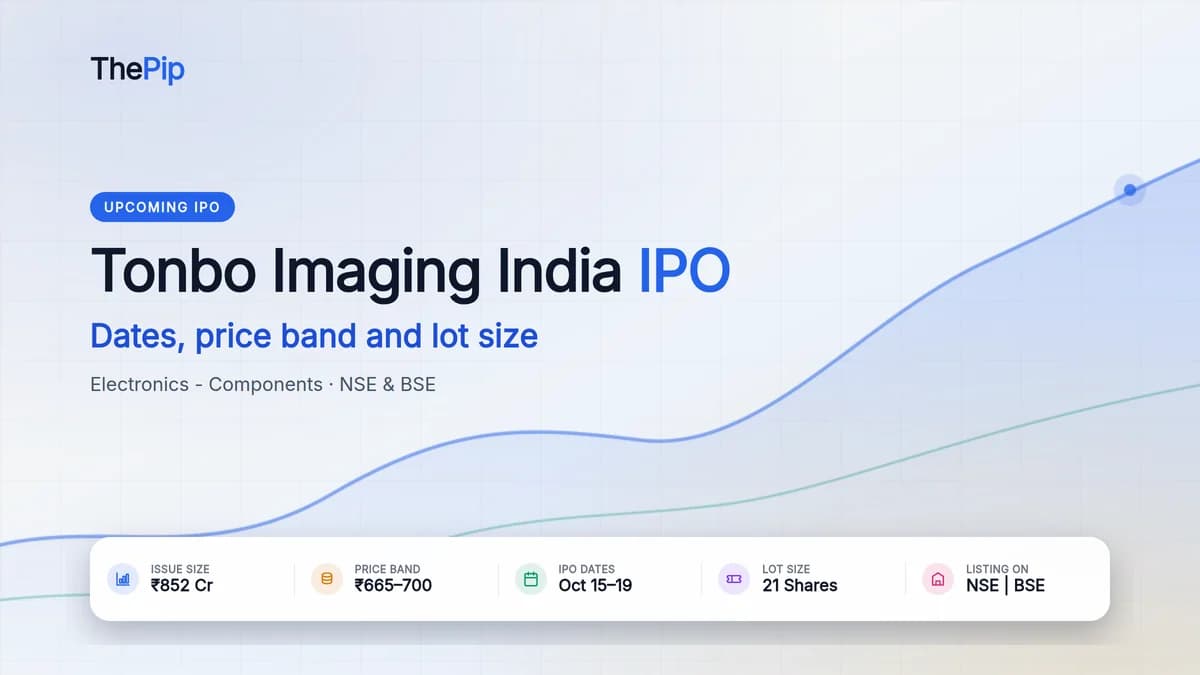 Tonbo Imaging India IPO price band ₹665–700, open Oct 15–19, 2026