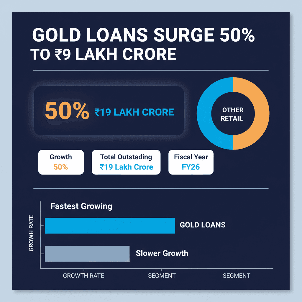 Gold Loans Skyrocket 50% to ₹19 Lakh Cr in FY26