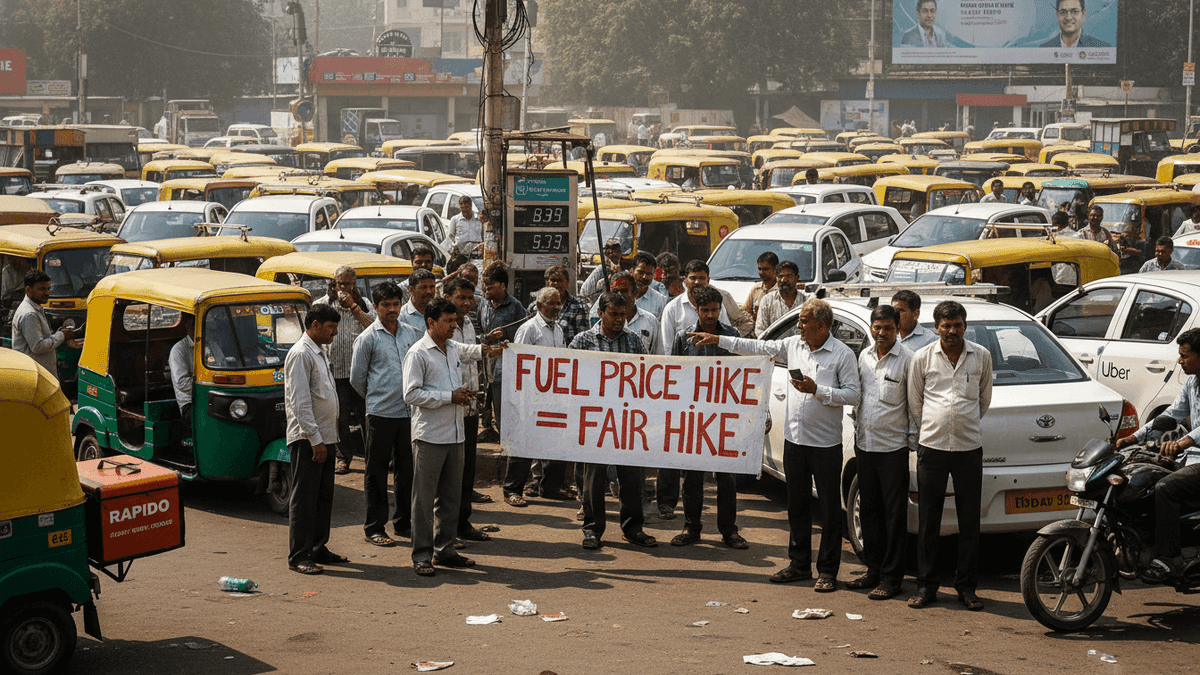 India’s Ride-Hailing Hit by Fuel Shock: Uber, Ola, Rapido Face Crisis