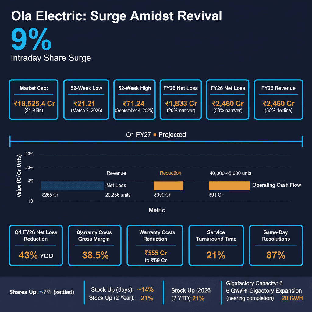 Ola Electric Shares Jump 9% on Demand Revival