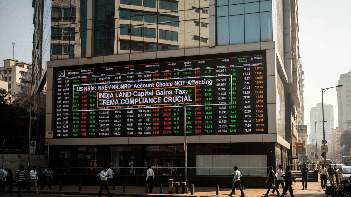 NRI Land Investment India: NRE/NRO Accounts & Capital Gains Tax