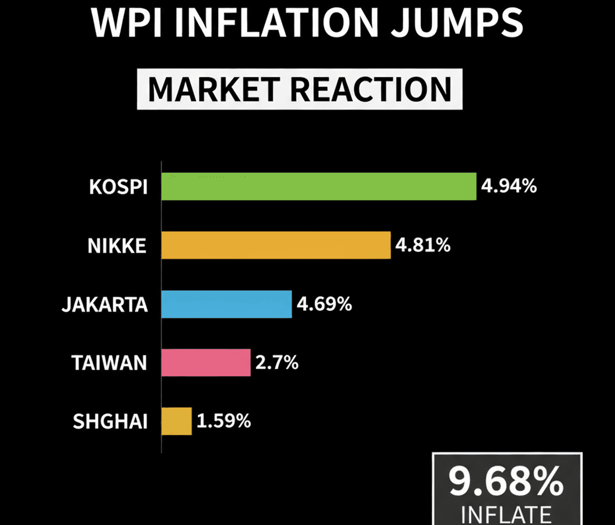 Indian Markets Dip Amidst Soaring WPI Inflation to 9.68%