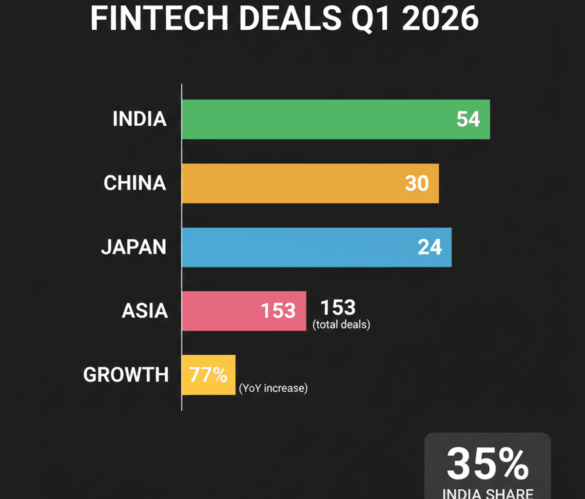 India Dominates Asian FinTech in Q1 2026: 35% of Deals