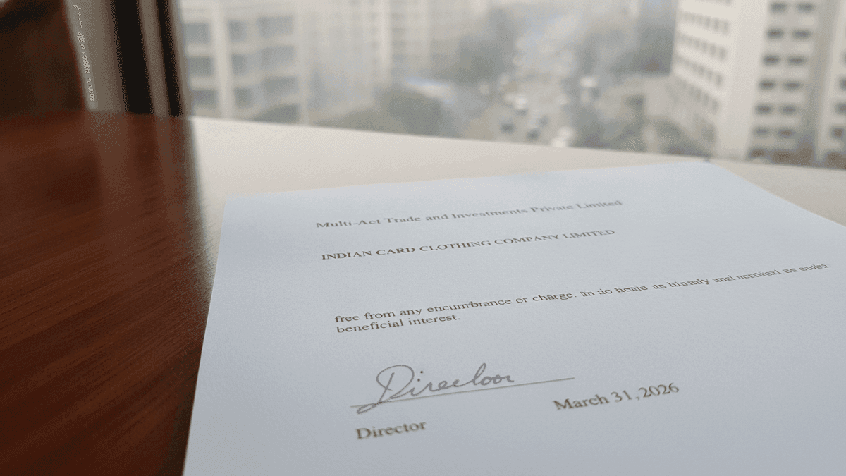Indian Card Clothing: Promoter Confirms No Share Encumbrance
