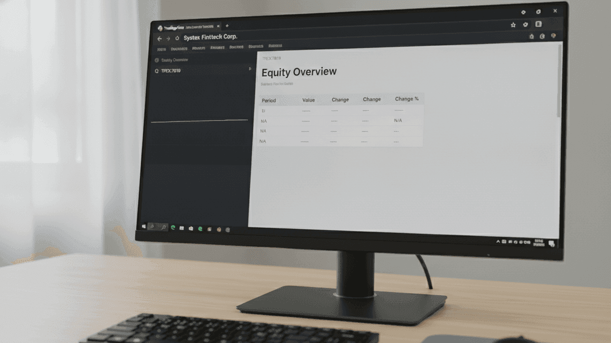 Systex Fintech Equity Data Missing on TradingView