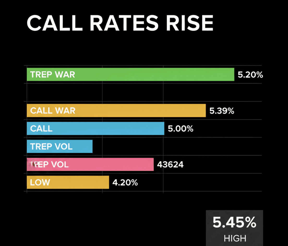 Interbank Call Rates Surge to 5% Amidst Tight Liquidity
