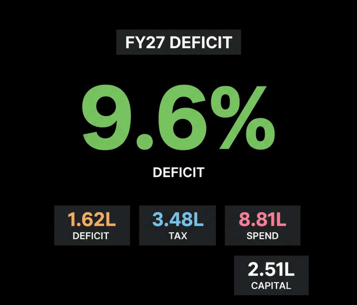 India’s FY27 Fiscal Deficit: 9.6% by May Signals Early Trends