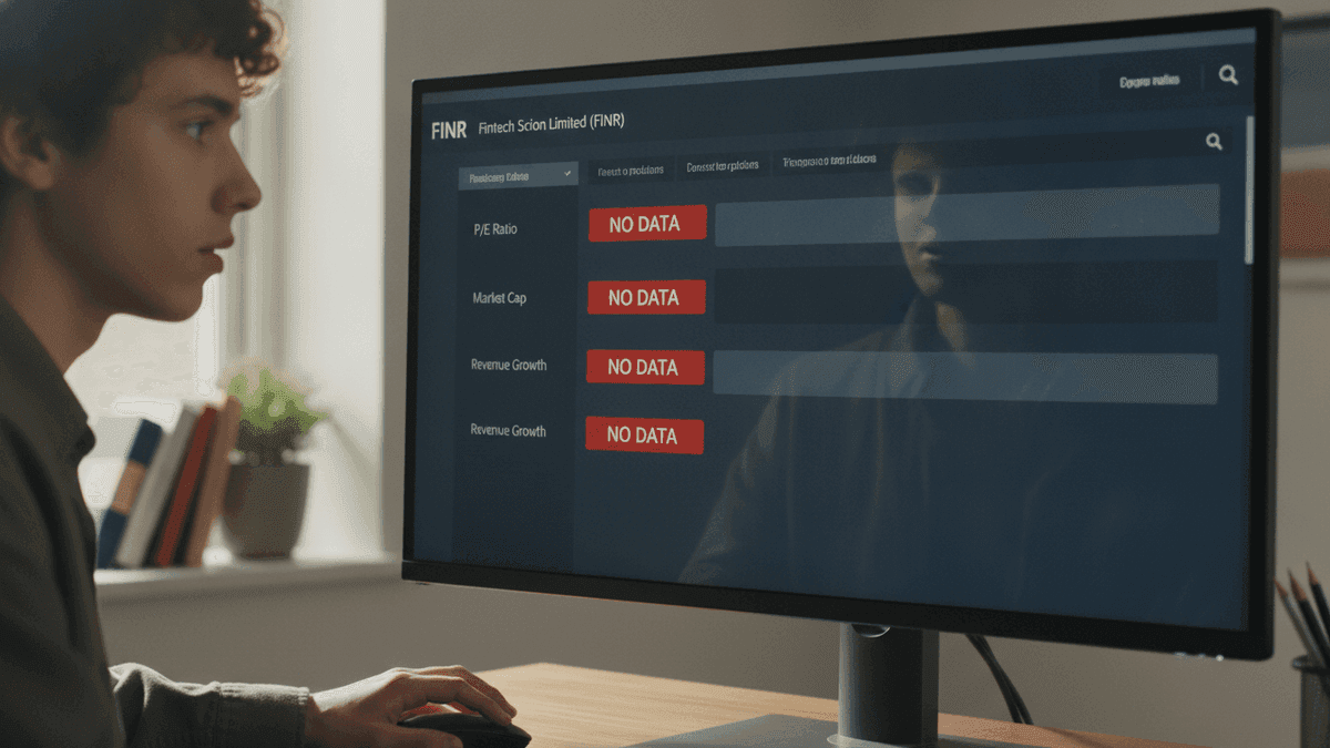 Fintech Scion FINR: Missing Valuation Data on TradingView