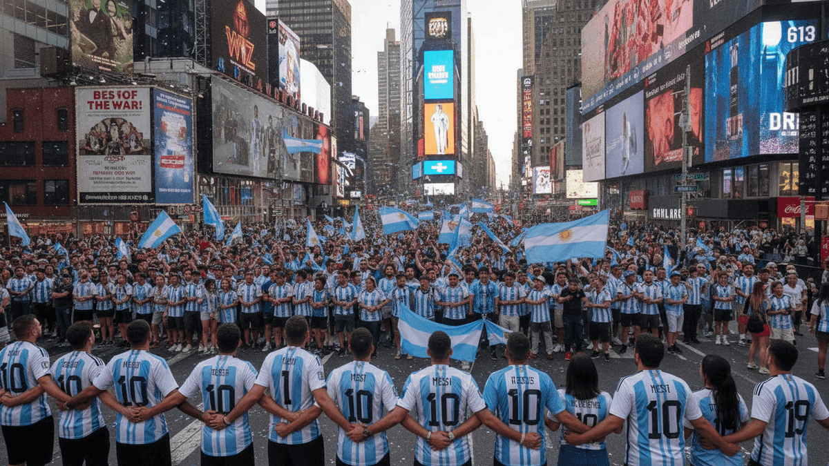 Argentina Wins World Cup Semi-Final: Times Square Celebrates