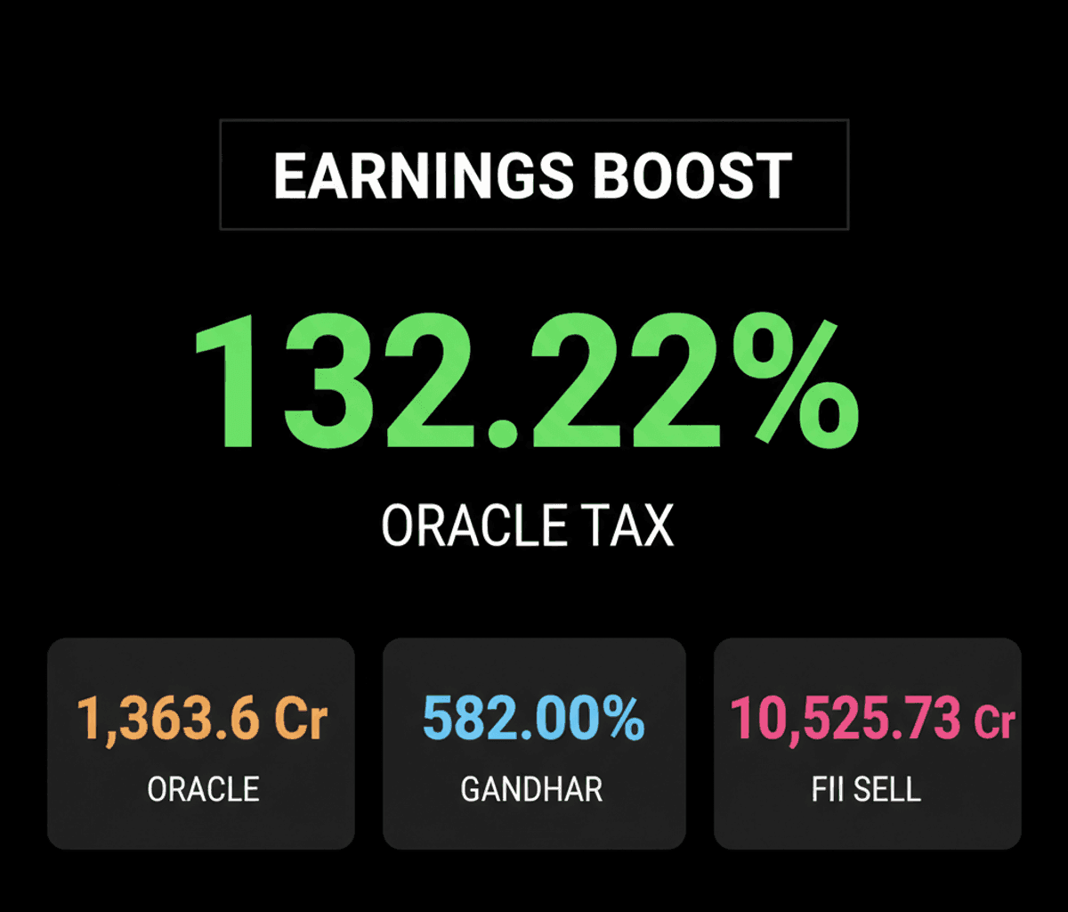 Q1 Earnings Lift Indian Stocks Despite FII Selling; Oracle Fin Soars