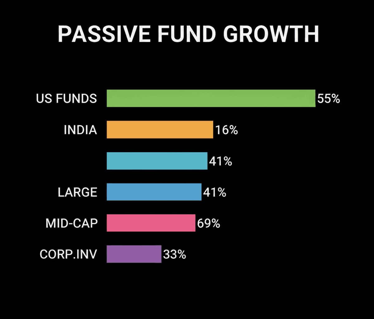 India Passive Funds Hit ₹12.92T as Active Funds Lag