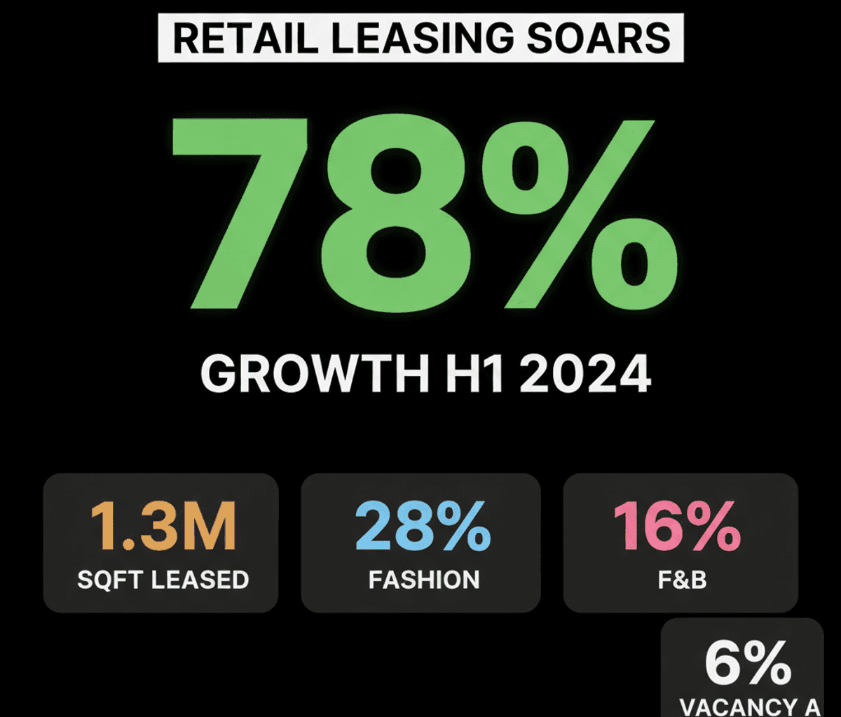 Delhi-NCR Retail Leasing Surges 78% in H1 2024
