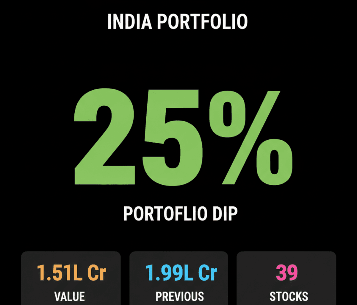 Singapore’s India Stock Portfolio Drops 25% Amid Market Volatility