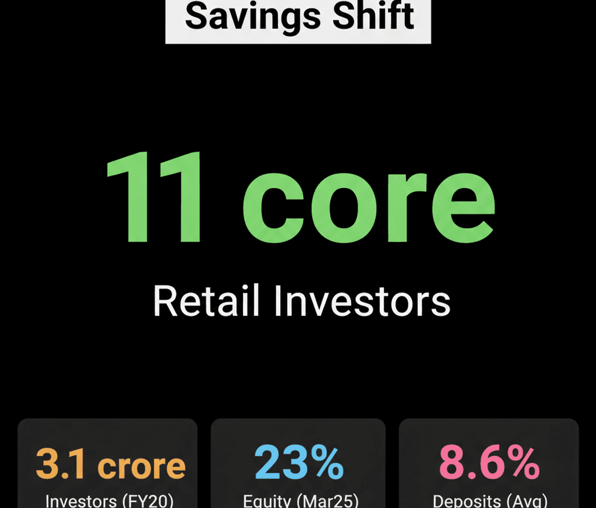 India Savings Deposits Slow as Investors Shift to Equities