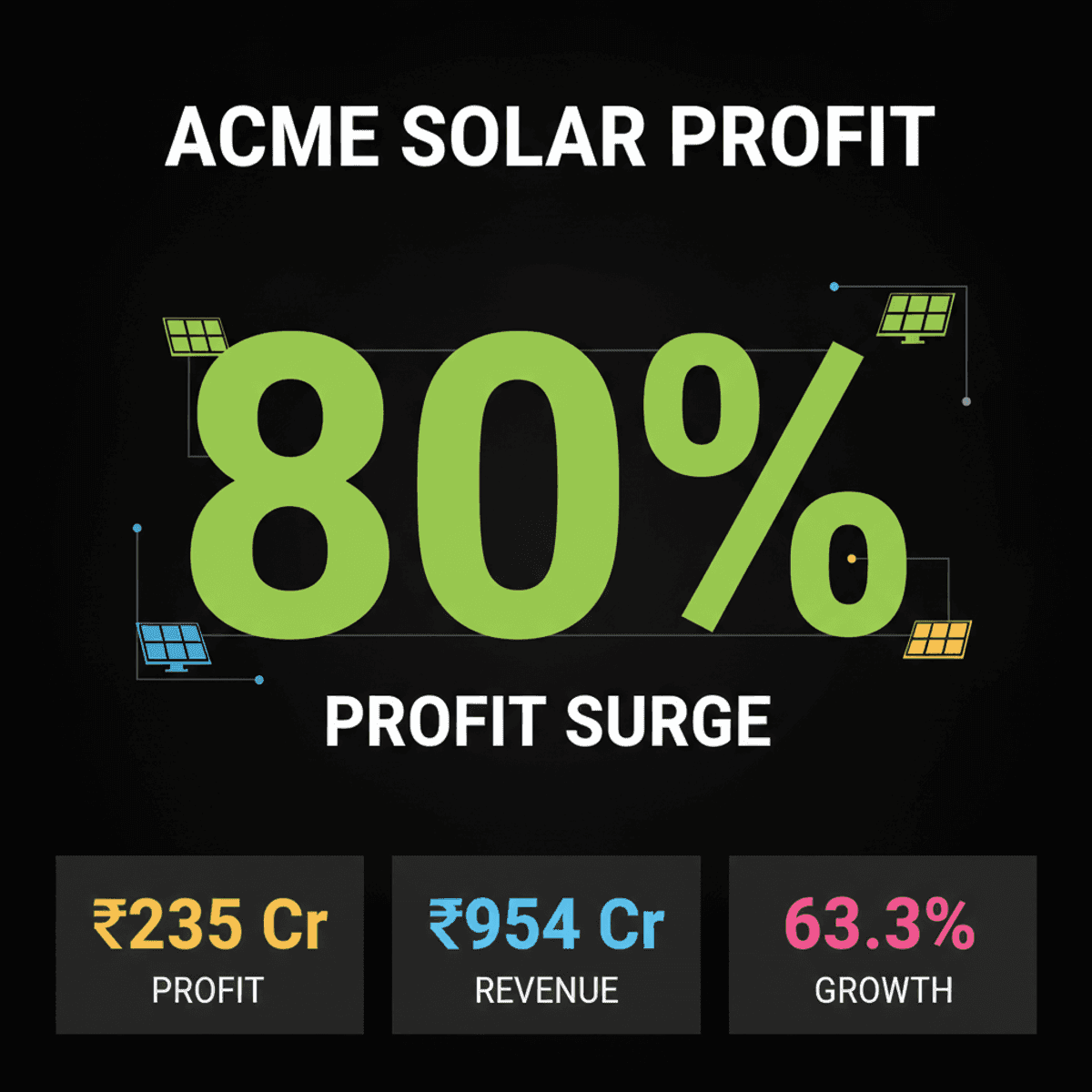 Acme Solar Q1 Profit Jumps 80% to ₹235 Cr