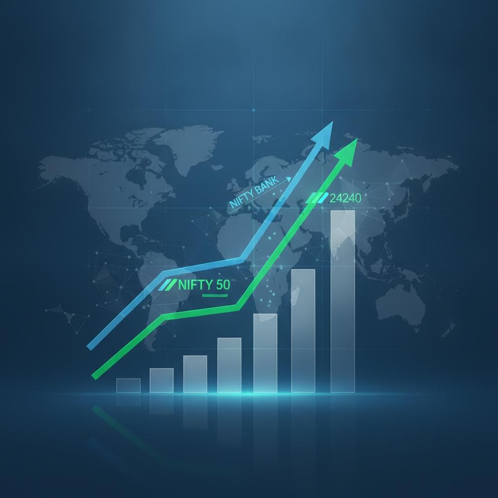 Market Highlights: Nifty 50 Hovers Near 24240 Mark as Mid-Session Trading Sees Modest Gains | 21 Aug 2026, 02:00 PM IST