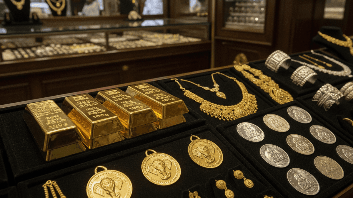 Gold, Silver Prices Steady in India Amid Global Weakness