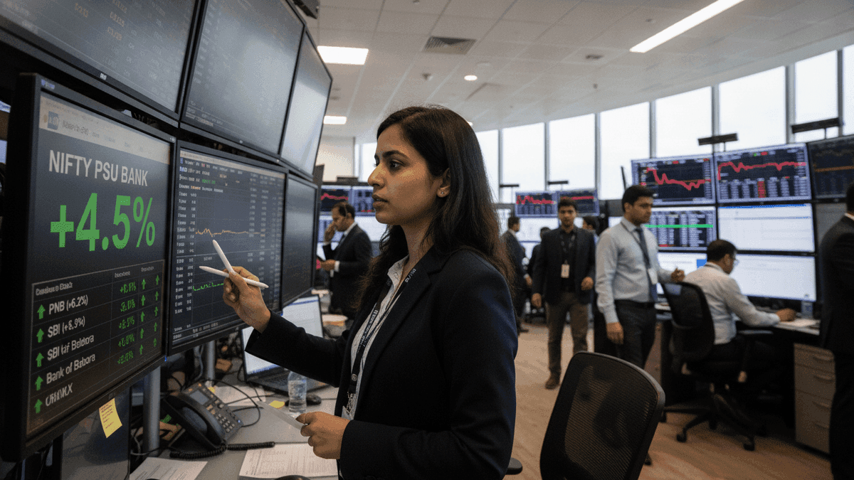 Nifty PSU Bank Index Soars Amid Market Dip