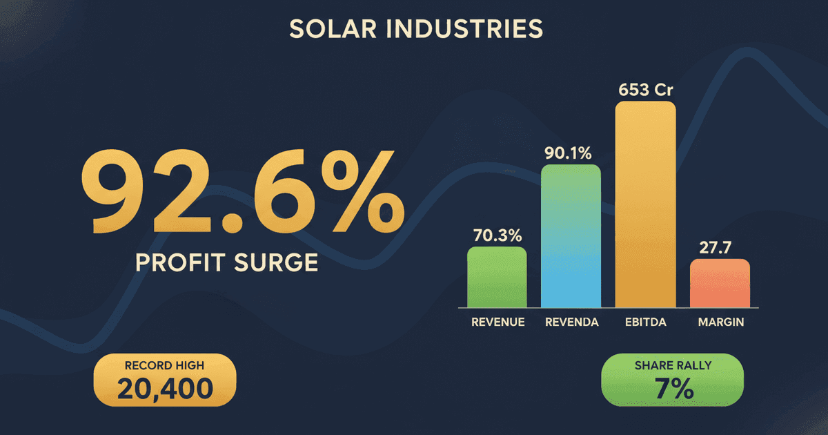 Solar Industries Profit Soars 92.6%, Shares Hit Record High